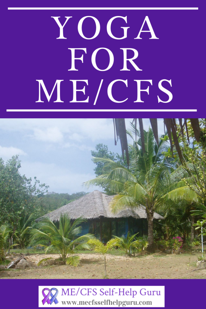 pin showing tropical yoga hall