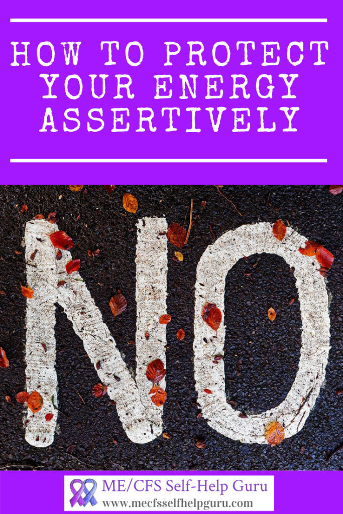 pinterest image for protecting your energy assertively