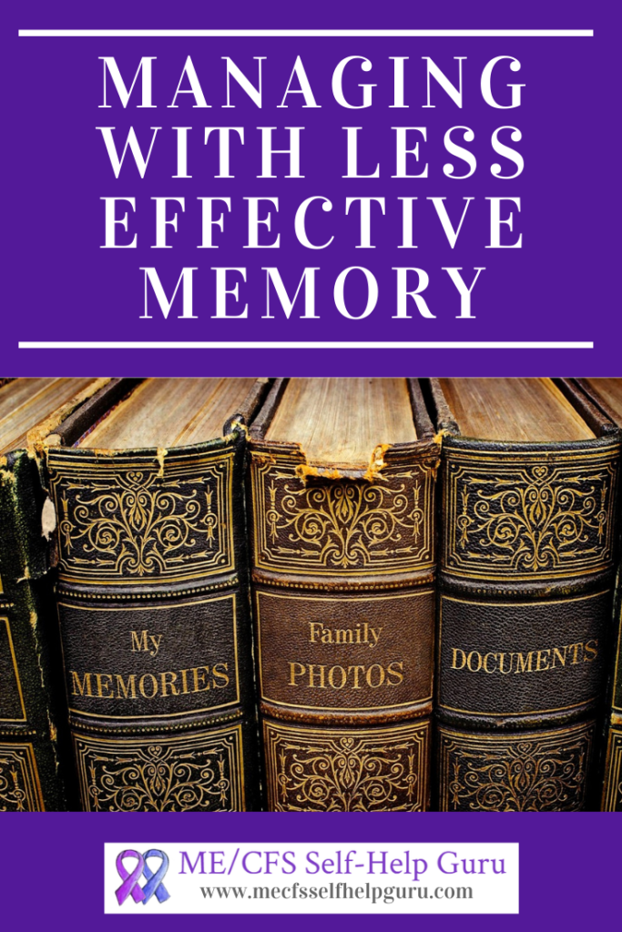pinterest image for managing with a less effective memory