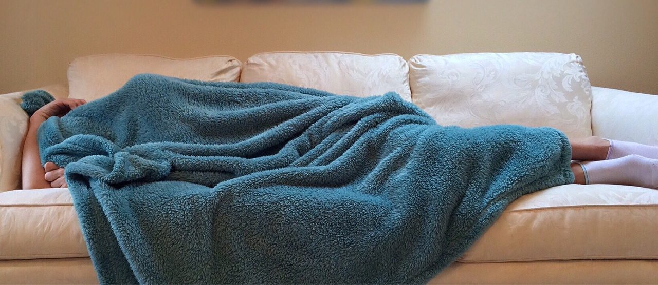 sleeping on the sofa