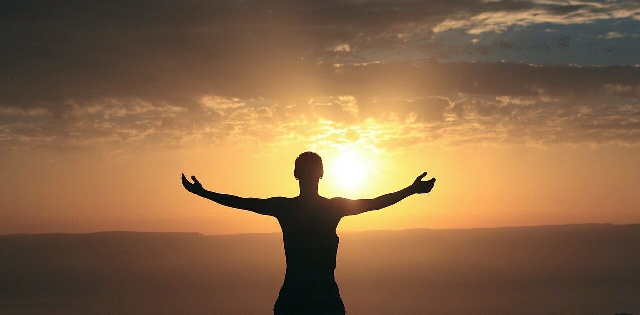 Person in a posture of surrender